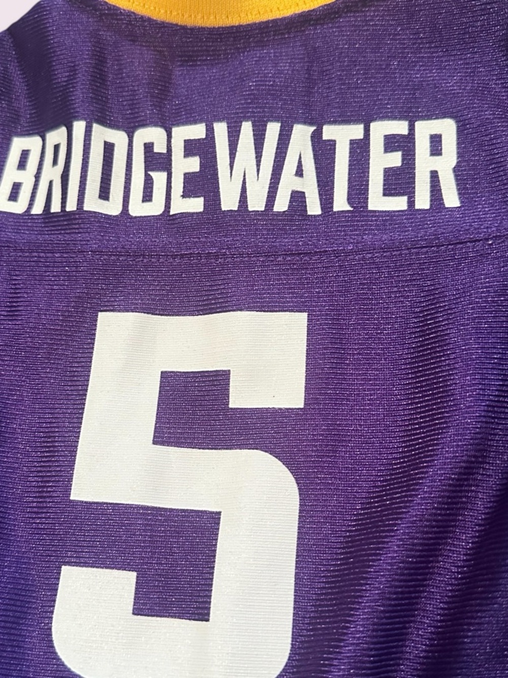 Minnesota Vikings Baby Bodysuit Jersey - Purple & Yellow Teddy Bridgewater 3/6 M - Picture 7 of 7